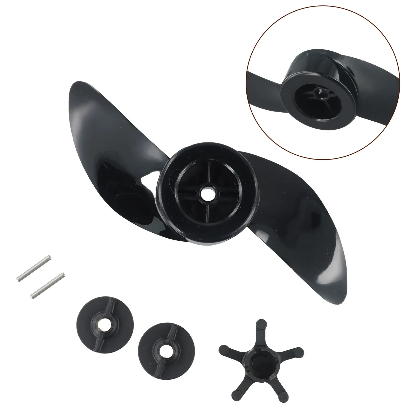 Accessories Two-blade Propeller Two-blade Propeller Watersnake About 140g Black Electric Motor Outboard Exquisite