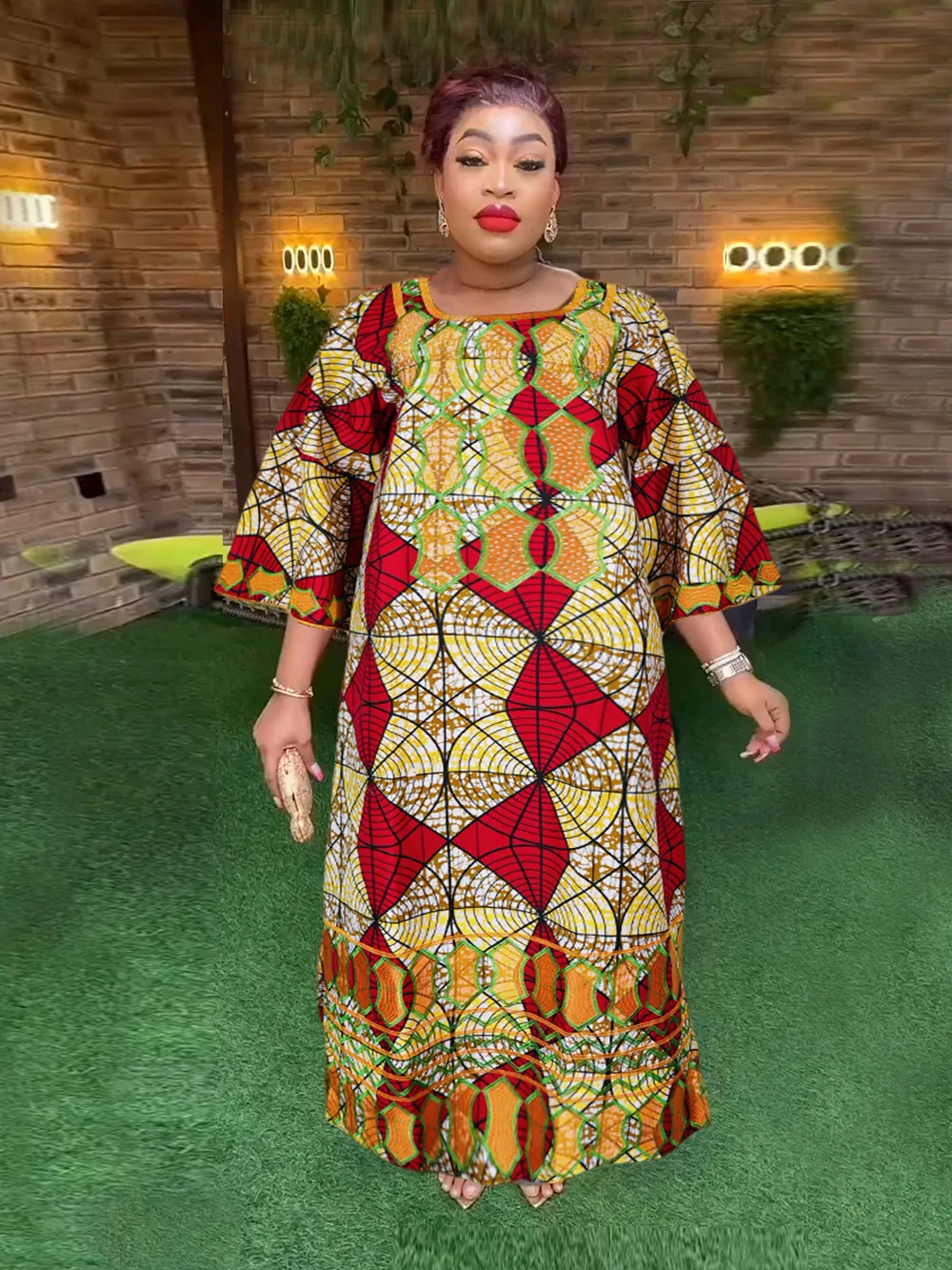 H&D New African Clothes For Women Traditional Embroidery Dresses Bazin Women High quality Party Wedding occasion