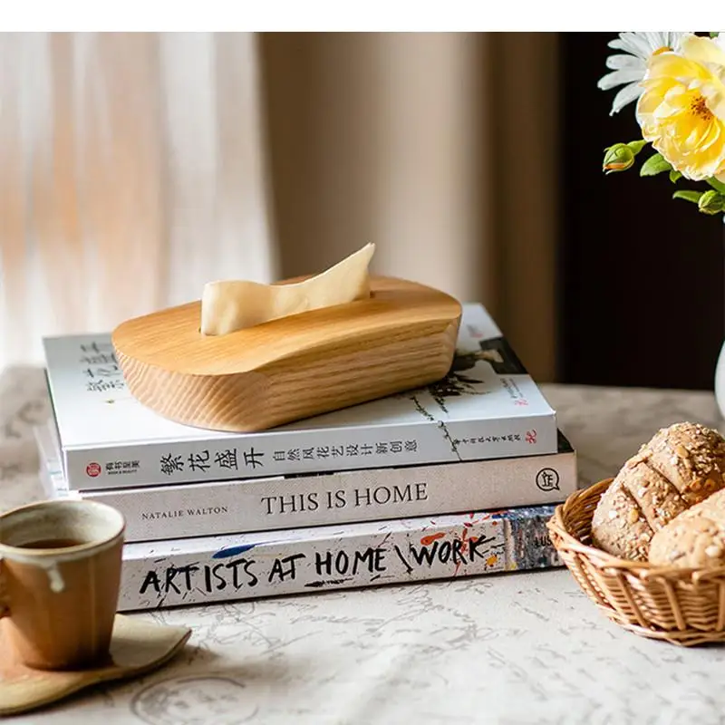 

Natural Solid Wood Ebony Wood Square Tissue Box Paper Box Living Room Dining Table Storage Box Napkin Holder Kitchen Home Decor