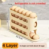 4-layer Egg Holders Refrigerator Automatic Roll-Out Fresh Egg Storage Device Household Refrigerator Storage Egg Box Hold 30 Eggs 1