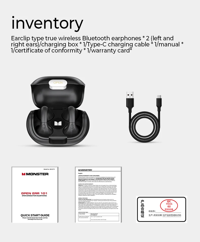 Monster TWS Bluetooth 5.3 True Wireless-Kopfhörer