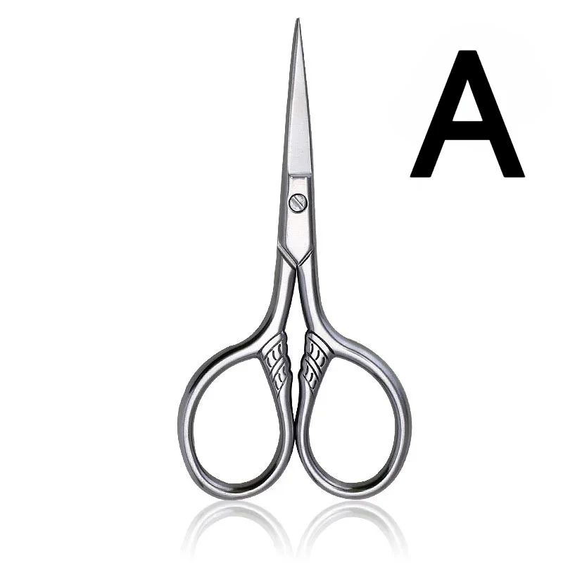 For Manicure Nail Cuticle Beard and Mustache Trimmer Nose Hair Tool 1Pcs Stainless Steel Small Makeup Grooming Scissors Eyebrows nose hair scissors facial hair scissors manicure scissors eyebrow scissors stainless steel scissors beauty scissors