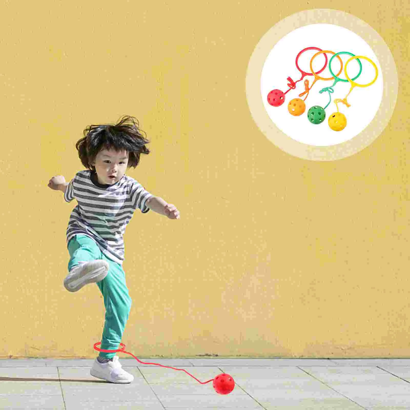4 Pcs Bouncing Ball Toy Children Toys Kids Jumping Fun Games for Ankle Skipping Leg Balls Plastic Fitness Equipment flash jumping rope ball kids outdoor fun sports toy training swing ball led children jumping force reaction child parent games