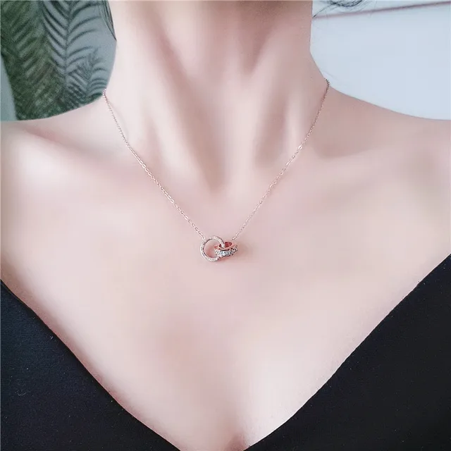 Collier pendentif en acier inoxydable avec chiffres romains de marque célèbre pour femme, collier pour femme, bijoux de luxe