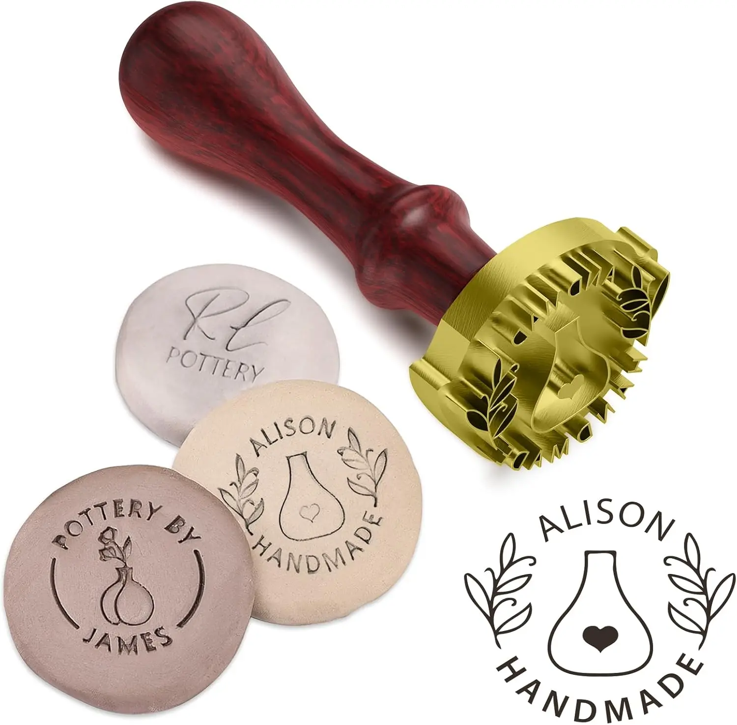 Personalized Pottery Stamp for Clay Custom Pottery Stamps for Clay Personalized Clay Stamp HandCrafter Potters Lovers Gift alphabet stamps embossing stamps rubber stamps self inking stamps acrylic stamp block wooden stamp clear stamps silicone stamps ink stamp name stamp self inking date stamp self ink stamps