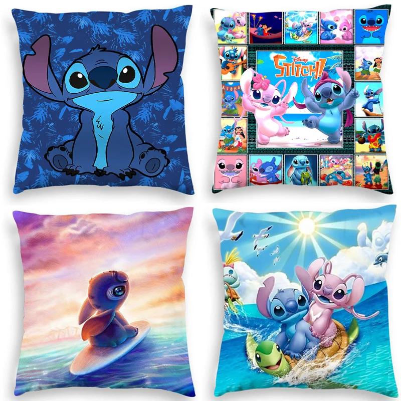 

Disney Lilo&Stitch Plush Pillow Cases Stitch Anime Cute Cushion Cover for Kids Kawaii Home Pillowcase Decoration Birthday Gift