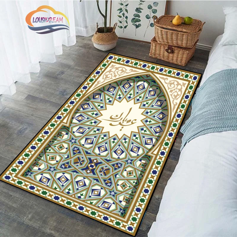 무슬림 맞춤형 여성 매트, 부드러운 이슬람 홈 데코, 유행 카펫, 기도 러그