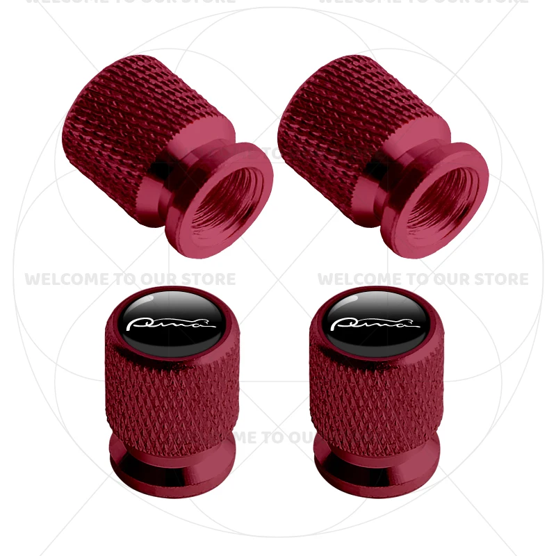 Premium Aluminum Car Tire Valve Caps - Set of 4 Stylish Air Dust Covers Accessories