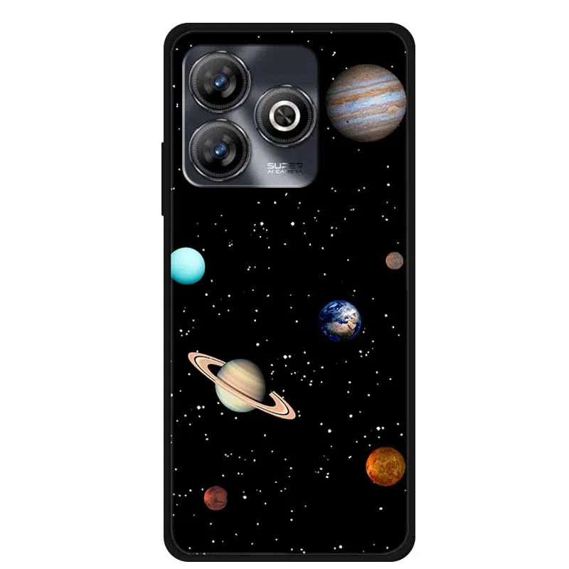 Fashion Painted Soft TPU Silicone Black Back Cover Case