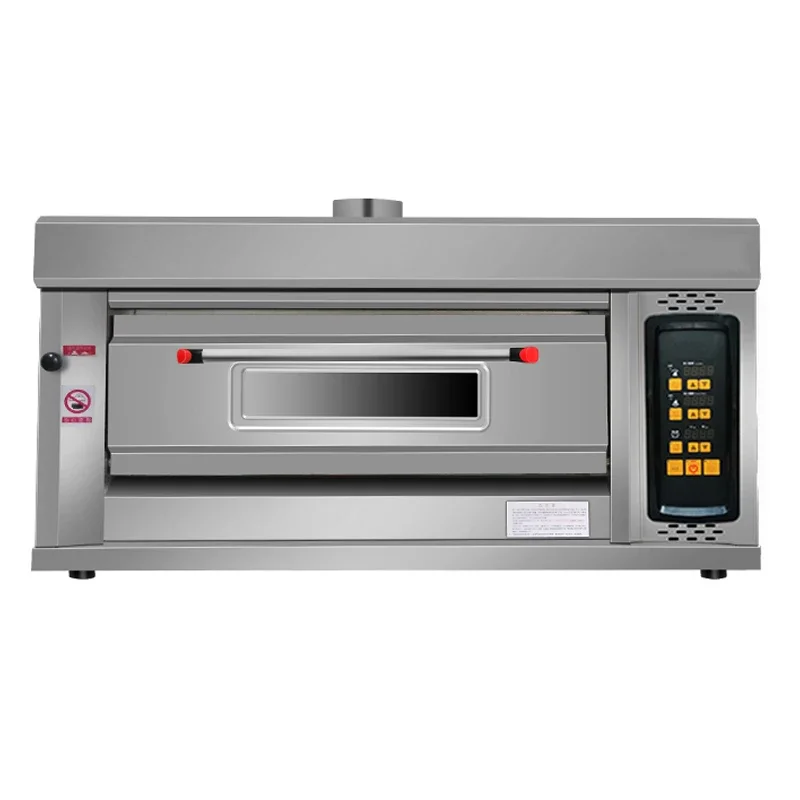 Gas Oven Commercial Liquefied Single-layer Double-pan Baking 99min Timing Function