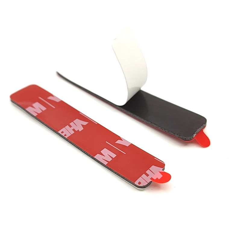 이중 접착 폼 마운팅 테이프, 프리컷 (10mm x 50mm), 강한 스트립, 3M VHB 소재, 1.1mm 두께, 검정색