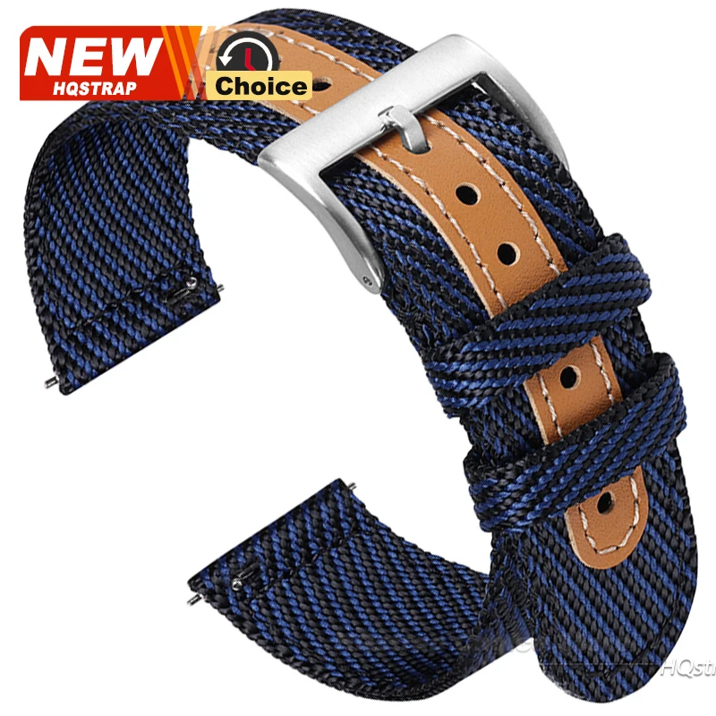 Quick Release Nylon Woven Universal Watch Strap - Men's & Women's Replacement Watchband