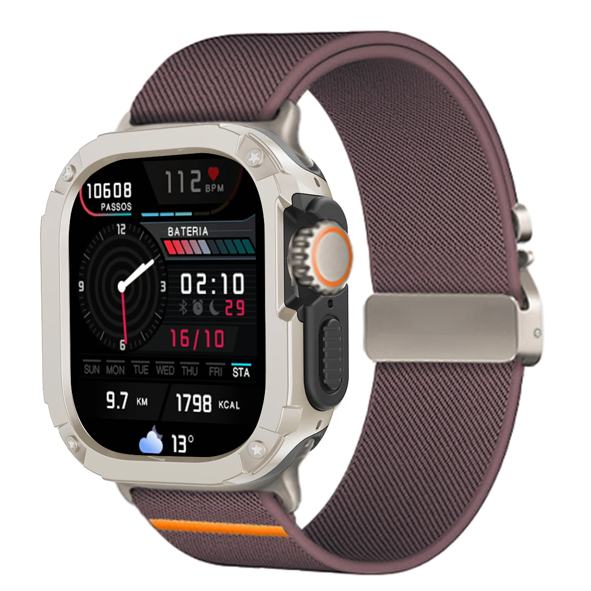 Dual-Layer Armor Protective Case with Nylon Bracelet