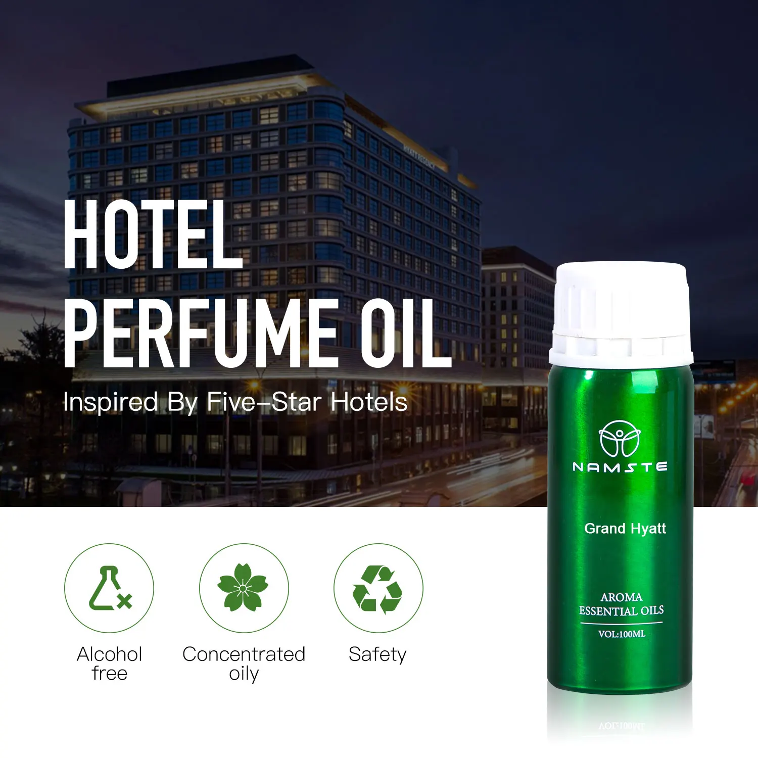 Namasti aromatic oil 100 ml from the hotel series, used in the perfume diffuser device, suitable aromatic oil for home, office, sp...