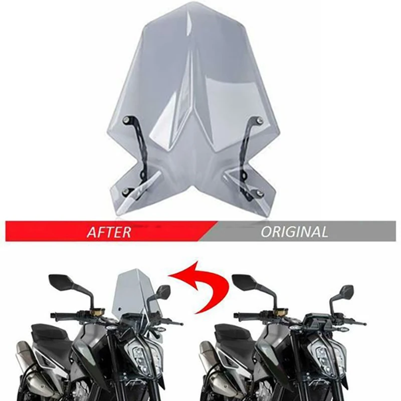 

Motorbike Windscreen Windshield Shield Screen With Bracket For Duke 125 390 2017-2019