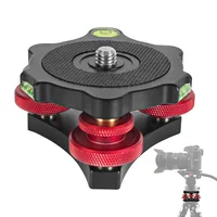 Tripod Head Speedy Leveling Base Horizontal Adjustment Base Offset Bubble Level FOR Canon Nikon DSLR Camera Tripod & Monopod - Image 3