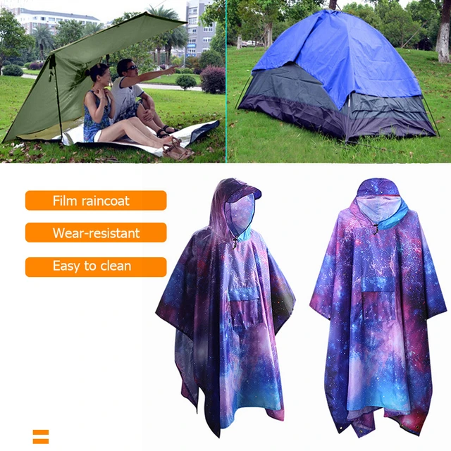 Poncho de lluvia impermeable para mujer, capa impermeable con capucha y  cremallera para senderismo, turismo y ciclismo - AliExpress