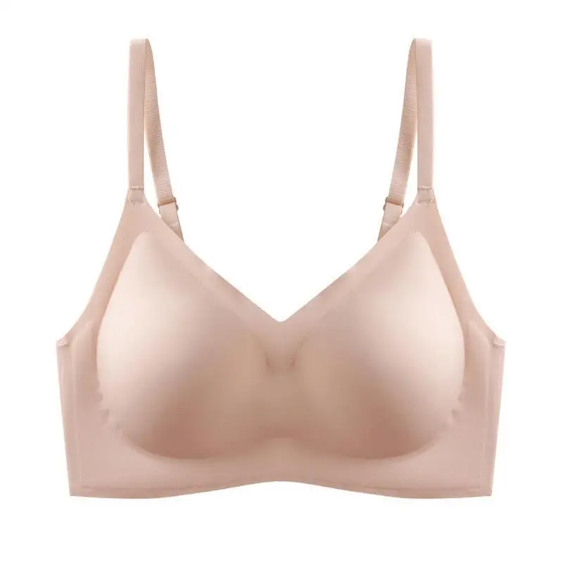 Women Gathered Anti Sagging Underwear Sports Solid Thin Bra Push Up Sexy Bralette Comfortable Invisible Brassiere Wireless Bras