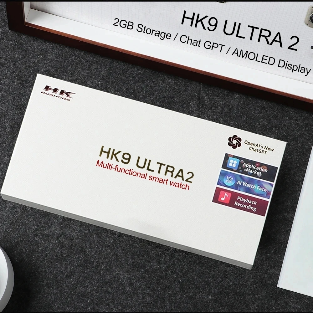 HK9 Ʈ 2 AMOLED Ʈ ġ, 2024 Gen 3,  Ⱥ극 ø 9, ChatGPT NFC Ʈ ġ es, 2GB ROM, IWO ġ Ʈ 9