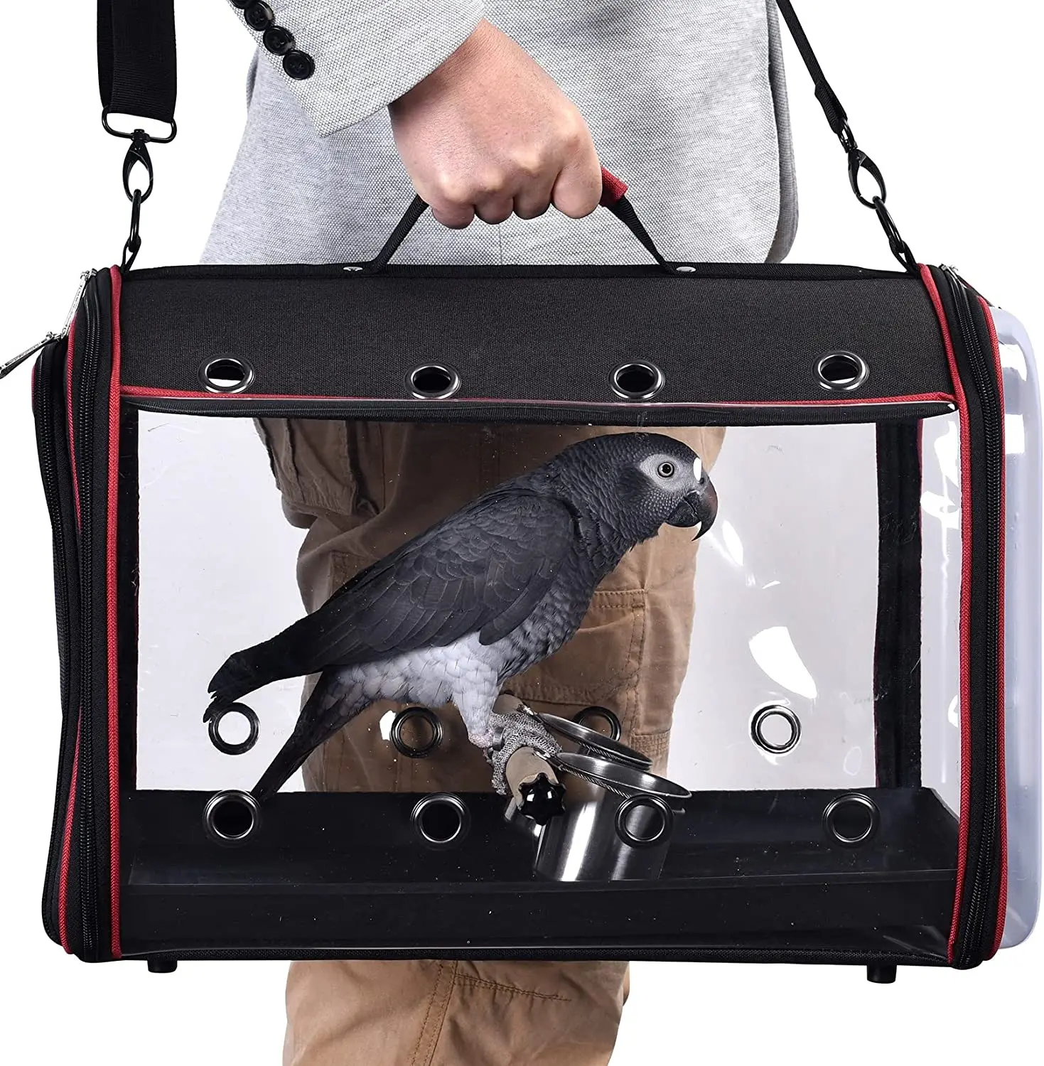 Bird Carrier Bag  Bird Travel Cage with Stand, Lightweight Backpack for Parrot, Colorday Portable Bird Travel  Lightweight  Bag,