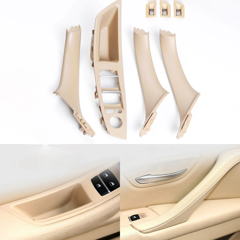 

7Pc/Set Left Right Hand Drive LHD For BMW 5 Series F10 F11 F18 Interior Door Handle Inner Door Panel Pull Trim Cover Accessories