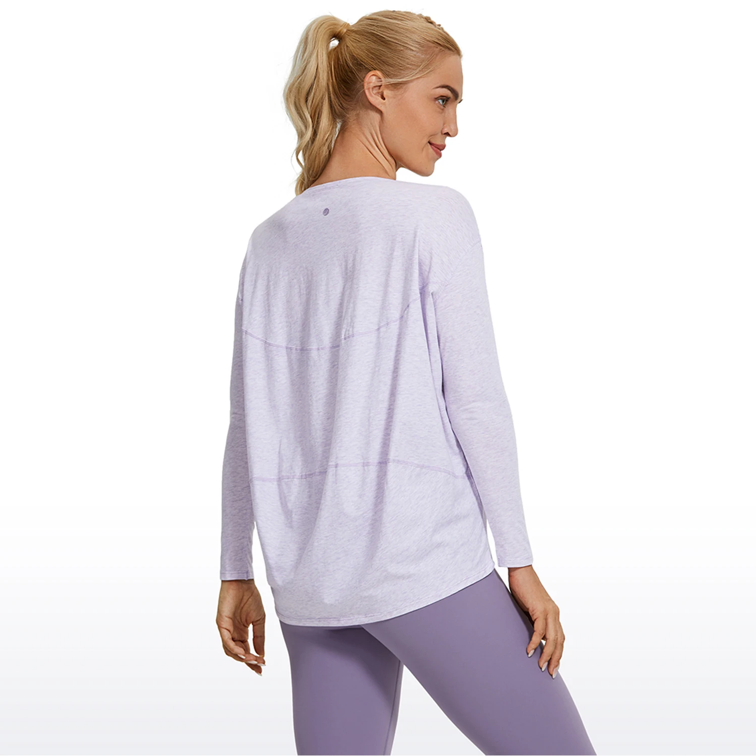 CRZ YOGA Autumn Winter Pima Cotton Long Sleeve Shirts for Women