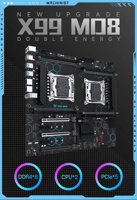 MACHINIST X99 デュアル CPU マザーボード LGA 2011-3 サポート