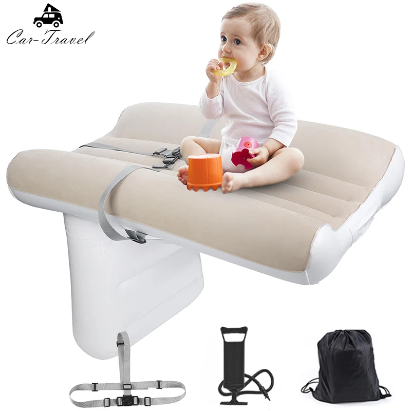 Airplane Bed for Kids Flight Inflatable Bed Toddler Airplane Bed Baby Travel Plane Bed with Hand Pump,Seat Belt and Carry Bag