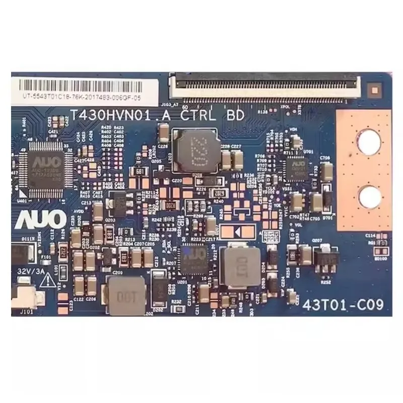 AUO 오리지널 T430HVN01.A CTRL BD 43T01-C09 로직 Tcon TV 보드 완벽하게 작동 완전히 테스트됨