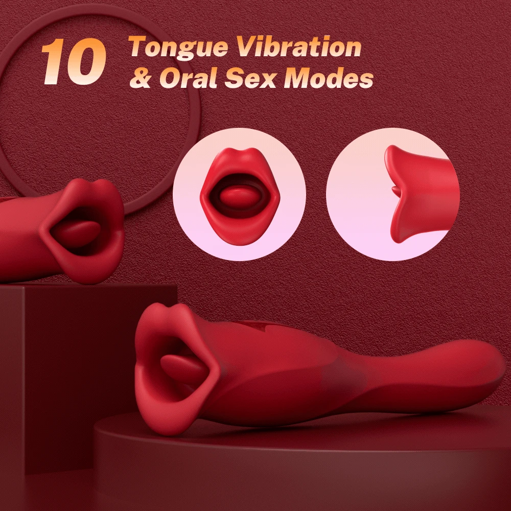 Vibrator Zunge lecken für Frauen Nippel Blowjob Oral Saugen Klitoris Stimulator Leistungsstarker G-Punkt-Dildo weiblich_voghion.com