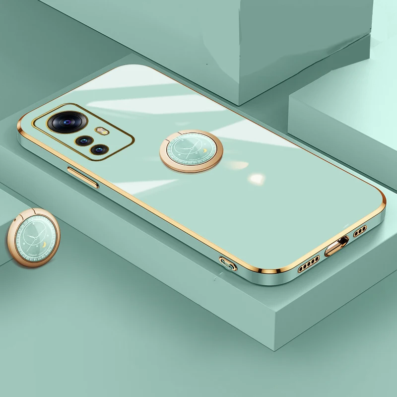 Phone Case With Ring Holder For Xiaomi Plating Silicone Cover_voghion.com