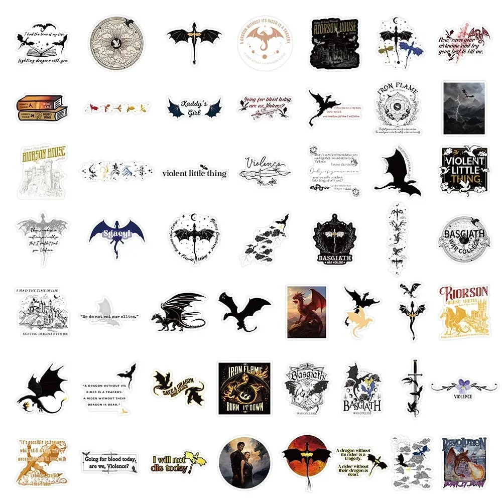 Set of 50 Cartoon Pterosaur Stickers