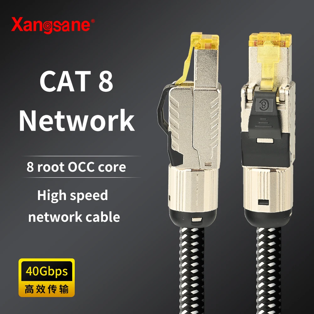 Xangskin 5N Occ Cat 8 Rete Cat8 Rj45 Cavo Ethernet 40Gbps 2000Mhz Laptop Internet Lan Cable Ps4 Router Wifi