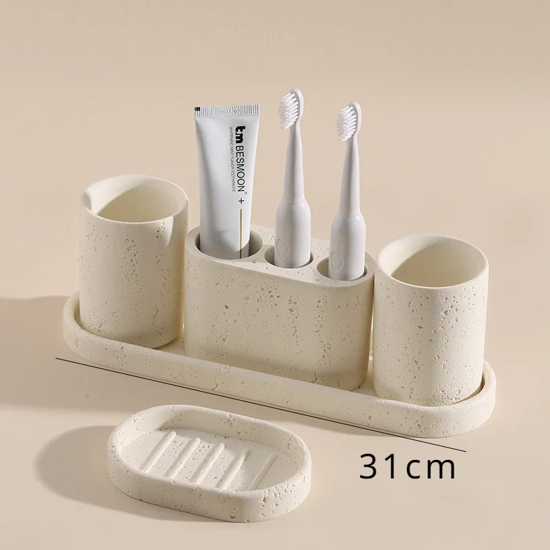 Bathroom Lotion Bottles Toothbrush Holders Trays Toiletry European Home Bathroom Products Hotel Electric Toothbrush Shelves bathroom accessories set