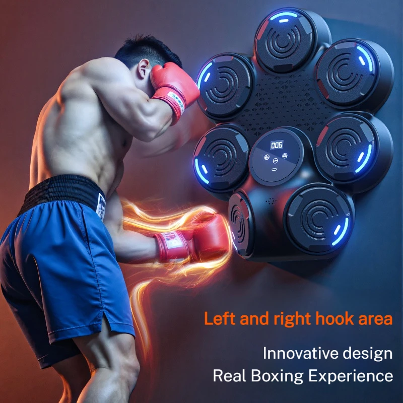 Music Boxing Machine Bluetooth Adult Electronic Wall Target HookPunch Equipment Target Wall Mounted Gym Home Equipment music boxing toys