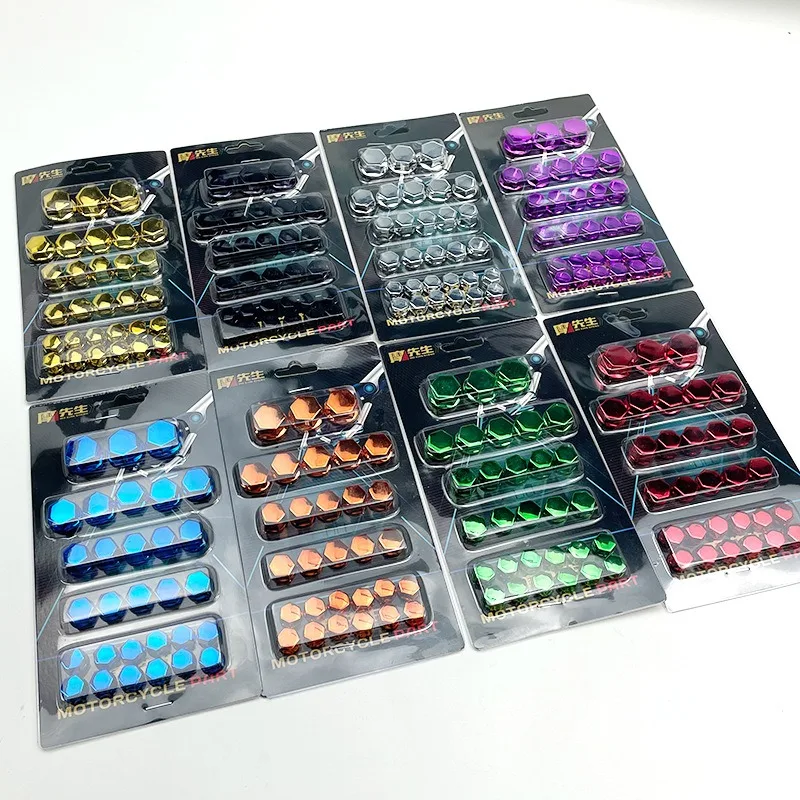 Motorcycle Head Cover 30Pcs Modification Accessories Screw Decorative Parts For Yamaha Kawasaki Honda Nuts Styling