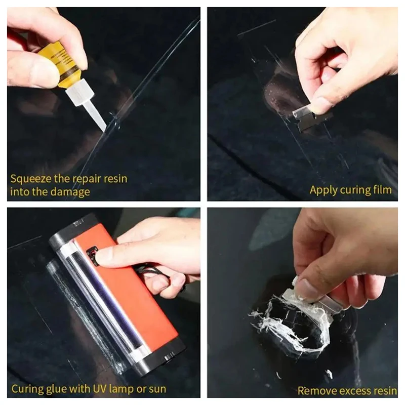 Car Windshield Cracked Repair Tool Upgrade Auto Glass Repair Fluid Auto Window Scratch Crack Restore Car Accessories DIY 4