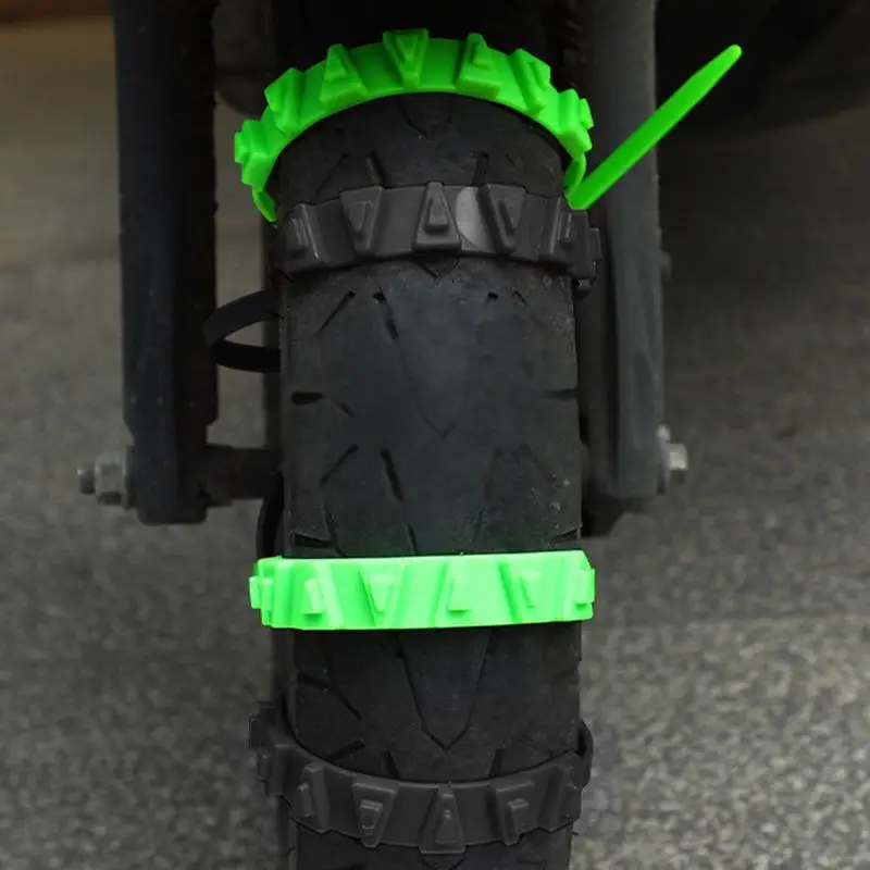 Snow Tire Chain for Motorcycle 10X Non-Slip Cable Ties Winter Tire Straps Security Chains for Winter Driving and Muddy Road ﻿