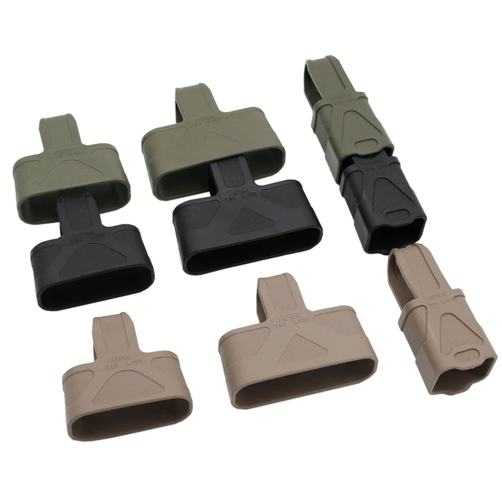 10pcs/lot Tactical 9mm 5.56 7.62 NATO Magazine Rubber Cage Mag Fast Rubber Loop For Glock M4 M16 AK Series Hunting Accessories