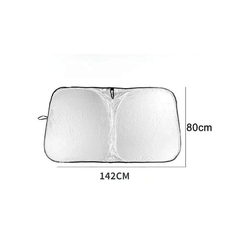 Trapezoidal Umbrella Style Car Front Window Sunshade-Anti-UV Sun Protection for Most Cars