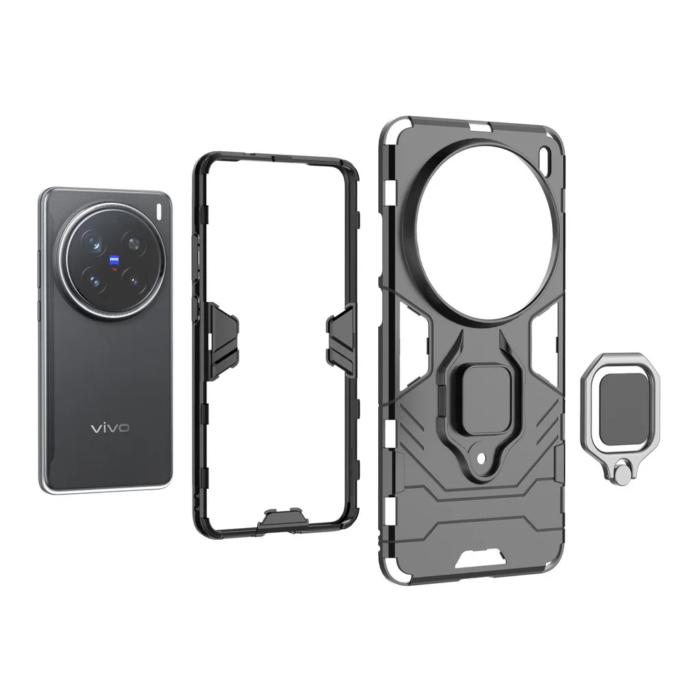 Hybrid Armor Holder Case with Kickstand and Protective Cover