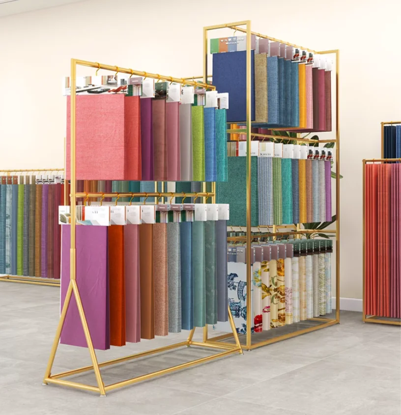 

Curtain display frame, fabric elevator frame, double-layer multi-purpose scarf frame, fabric color card sample display frame