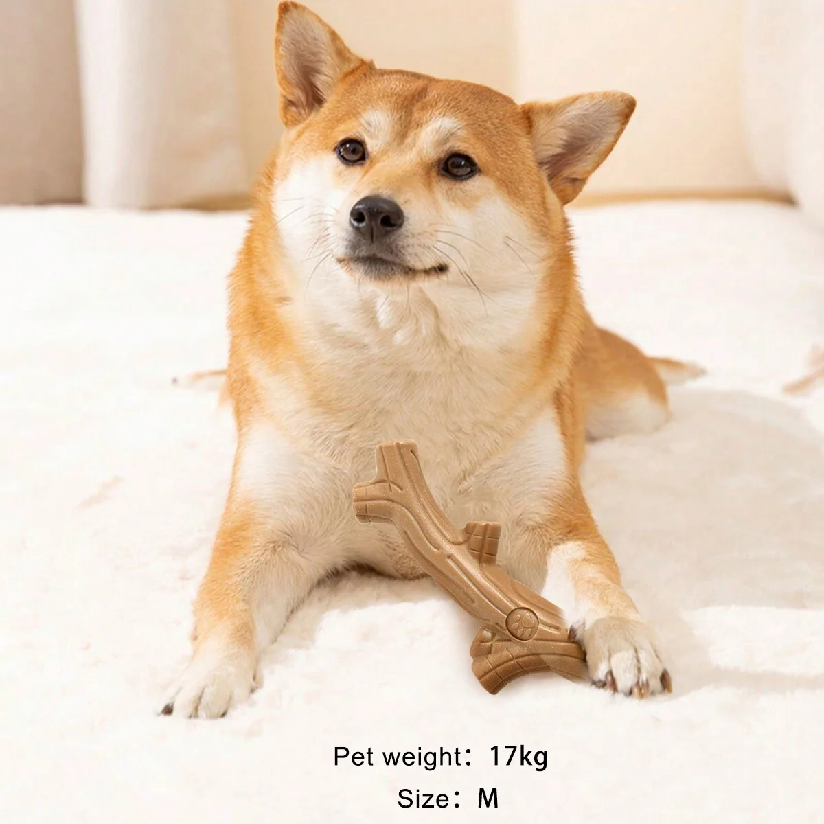 1pc-Durable chewing toys for dogs, interactive toys in the shape of deer antlers and tree branches, teeth cleaning training toys