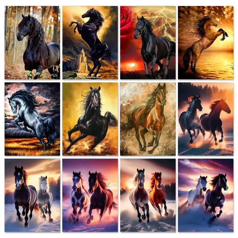 GATYZTORY-Frame-Painting-By-Numbers-Horse-Coloring-By-Numbers-For ...