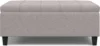 Harrison 40 inch Wide Transitional Square Large Square Coffee Table Storage Ottoman in Cloud Grey for The Living Room 5