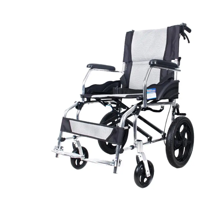 

Elderly Portable Wheelchair Walker Aluminum Alloy Folding with Wheels Fracture Paralysis Patients Rehabilitation Mobility Aids