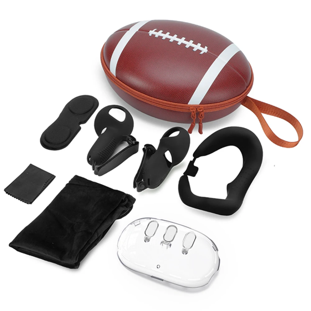 

Storage Bag +Anti-Scratch Case+ Lens Cap+Face Pad+ Grip Housing Shell +Drawstring Pocket +Wipe for Meta quest3 VR Accessories