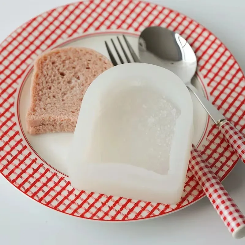 Toast Silicone Mold Bread Mold Simulation Mini Toast Slice Silicone Mold Biscuit Cake Chocolate Aromatherapy Candle Mold