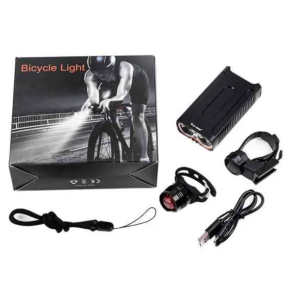 WEST BIKING Bicycle Light 2 LED USB Charging Bike Front Light Waterproof Cycling Headlight High Bright Safety MTB Road Bike Lamp