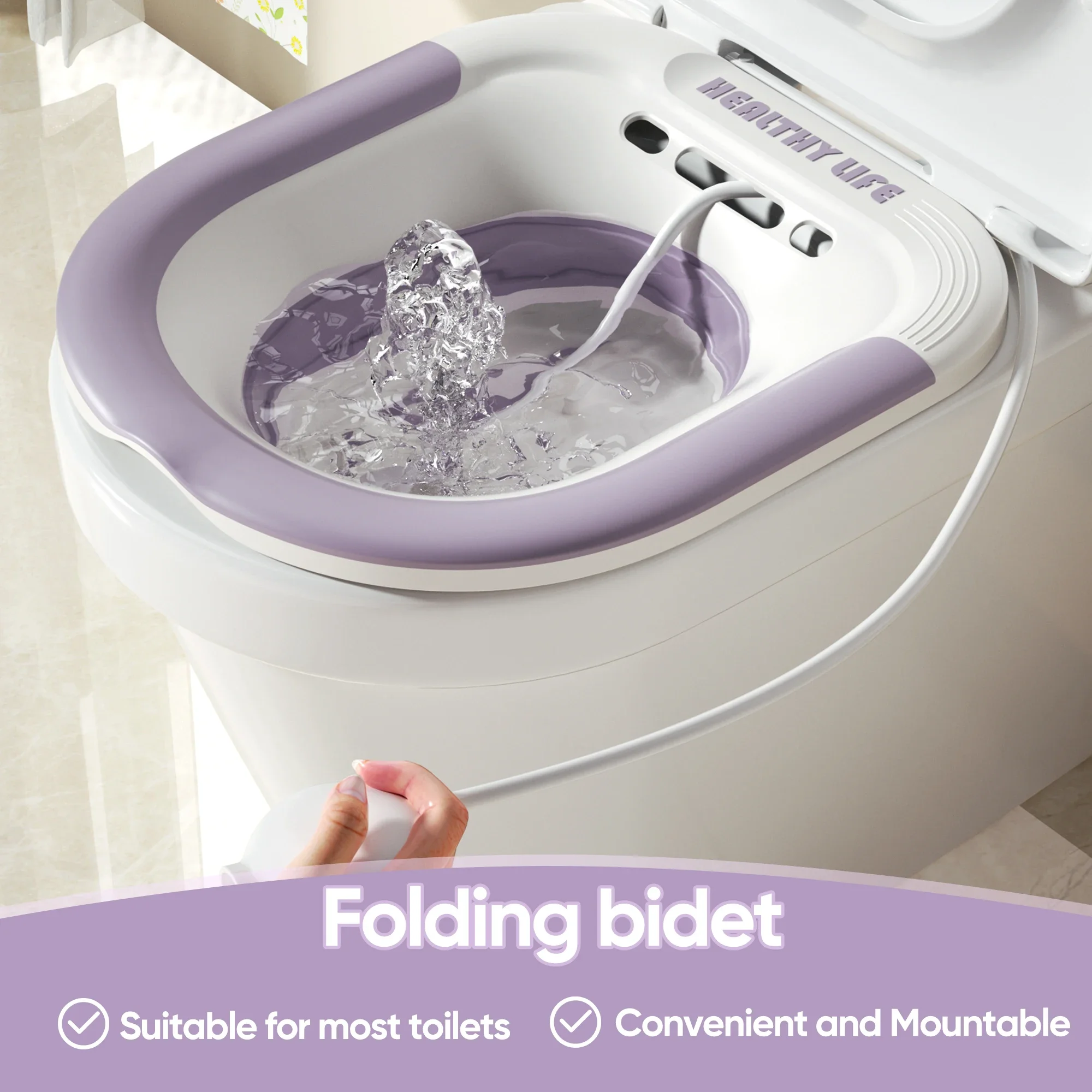 Toilet Sitz Bath Basin Folding Toilet Sitz Bath Pregnant Women Special Wash Basin Bath Tub Soaking For Pregnant Women Hemorrhoid Patient Care Basin